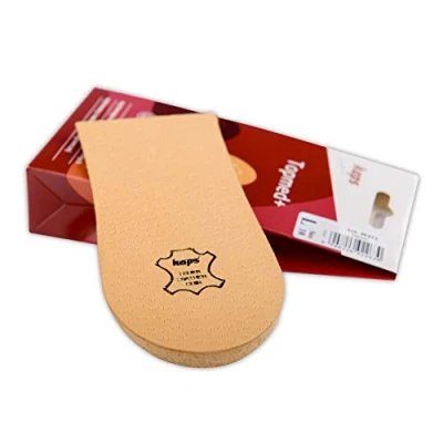 Abbildung von Fersenanhebung und Fersenerhöhung für Schuhe, Leder Fersenkissen, Keil, Verschiedene Längen Höhen, Topmed von Kaps, 1 Paar (Höhe 25 mm / 1.0 inch Größe L)