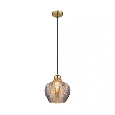 Abbildung von GLOBO LIGHTING Pendelleuchte, Pendelleuchte Hängelampe Deckenleuchte Esszimmerlampe Gold Glas