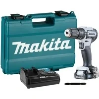 Abbildung von Makita Akku Bohrschrauber HP333DSAW, 12 V, max. 1700 U/min, (Komplett Set, inkl. Akku, Ladegerät und Transportkoffer), Drehmomenteinstellung, Schlagwerk, LED
