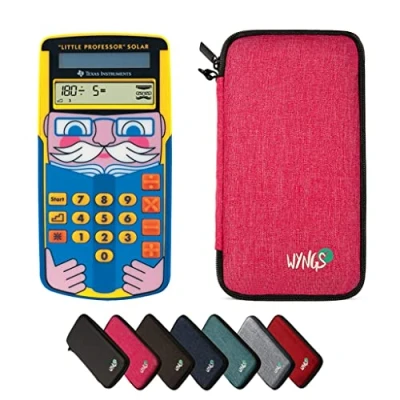 Abbildung von CALCUSO Sparpaket Pink mit Taschenrechner TI Little Professor Solar