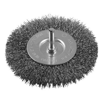 Abbildung von Bosch DIY Accessories Scheibenbürste (Metall, gewellter Draht, Ø 100 mm, für Bohrmaschinen/Schrauber), 2609256532
