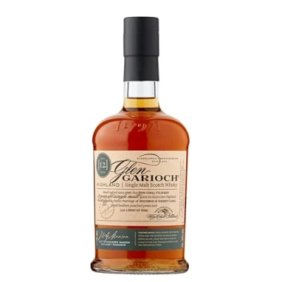 Abbildung von Glen Garioch 12 Jahre Single Malt Scotch Whisky gereift in nordamerikanischen Bourbon Fässern und spanischen Sherry 48% Vol 700ml Einzelflasche