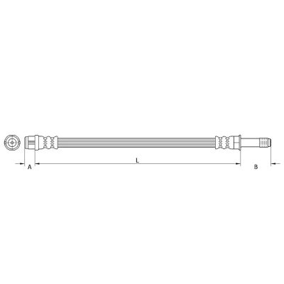 Abbildung von METZGER 4110443 Bremsschläuche 245 VOLKSWAGEN: Multivan 5 (7HM, Transporter Kastenwagen, Bus, AUDI: Q3