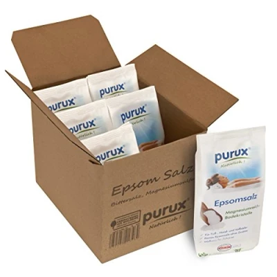 Abbildung von purux Magnesiumsulfat Badesalz Bittersalz 5,1kg Epsom Salz Lebensmittelqualität, Food Grade