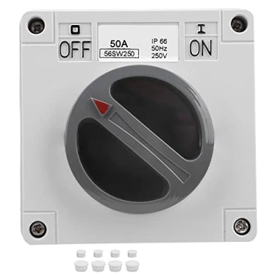 Abbildung von IP66 Wasserdichter Schalter 250V 2 Positionen Drehwahlschalter Staubdichter Ein Aus für den Außenbereich(2P50A)
