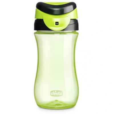 Abbildung von Chicco Travel Cup, Tasse für Kinder 2 Jahre, praktische Öffnung, integrierter Auslauf, luftdichter Verschluss, leicht zu tragen, Fassungsvermögen 350 ml, Grün