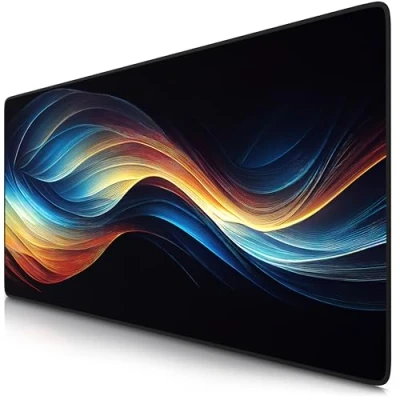 Abbildung von TITANWOLF XXL Speed Gaming Mauspad 900 x 400mm Mousepad Tischunterlage Large Size verbessert Präzision und Geschwindigkeit Abstract Panorama