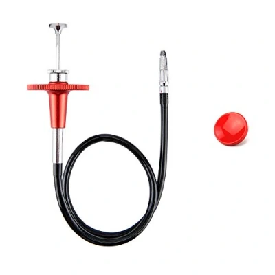 Abbildung von JJC 40CM Red Mechanische Sperren Kamera Fernauslöser Kabel mit Rotem Konkave Oberflächen Weichem Freigabeknopf Satz