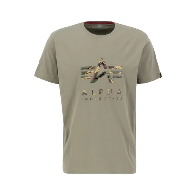 Abbildung von Alpha Industries Tshirt print, Herren, Größe: Large, Olive