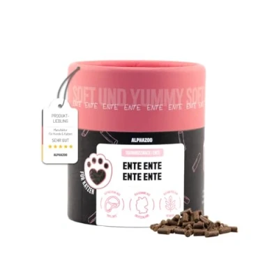 Abbildung von alphazoo Ente 65g I Softe Leckerli Sticks für Katzen Extra fleischig, Getreidefrei, Zuckerfrei Natürliche Katzensnacks Gesunde Katzenleckerlies zur Belohnung Saftiger Snack