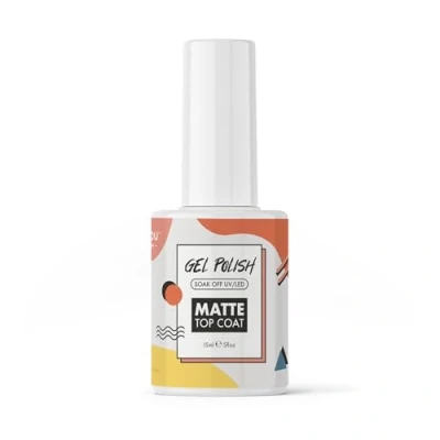 Abbildung von MOYOU LONDON Halbgehärtete UV Gel Strips 20 Stück Nagelfolien Härtend für Maniküre in Salonqualität Set mit Nagelfeile &amp; Holz Nagelhautstäbchen Premium Polish ‚ú¶ Matte Top Coat