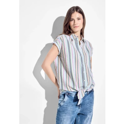 Abbildung von Cecil Seersucker Hemdbluse, Damen, Größe: XL, Weiß