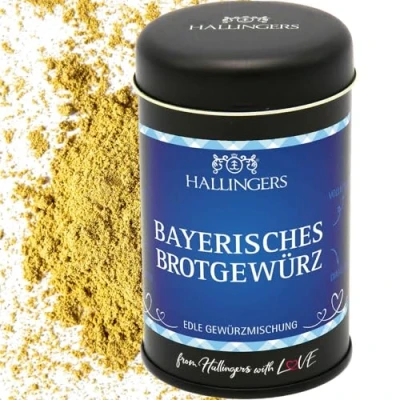 Abbildung von Hallingers Bayerisches Brotgewürz Gewürz Mischung für in oder auf das Brot (Dose) Adventskalender Neuheiten &amp; befüllen Geburtstag Glückwunsch Neues Zuhause Jahrestag Freundschaft