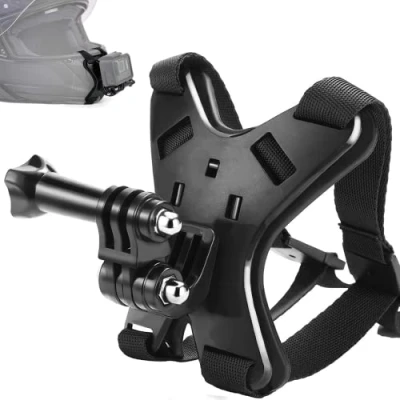 Abbildung von Motorrad Helm Kinnstütze Halterung Kinnriemen Sport Action Kamera für GoPro Hero 11,10, 9, 8, 7, 6, 5, 4, Session, 3+, 3, 2, 1, (2018), DJI Osmo Action, AKASO, SJCAM, Xiaomi Yi Cameras