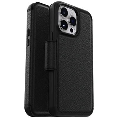 Abbildung von OtterBox Strada Folio Serie für iPhone 14 Pro Max (nur Shadow), Schwarz