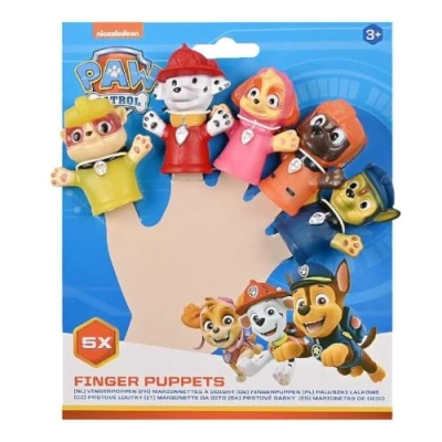 Abbildung von Toi Toys Spielfigur Paw Patrol Fingerpuppen 5 Charaktere, Rubble, Marshall, Skye, Zuma und Chase