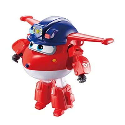 Abbildung von Super Wings Spielfigur Mission Teams Transforming Police Jett verwandelbar in Rob