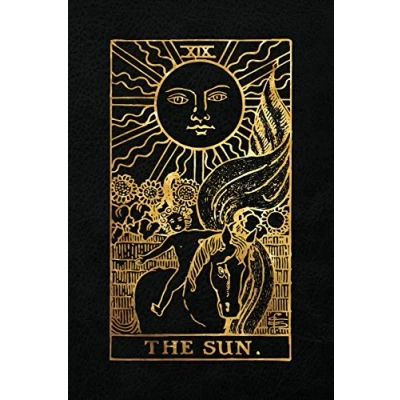 Abbildung von The Sun: 120 blank pages, Sun Tarot Card Notebook Black and Gold Sketchbook, Journal, Diary (Tarot Notebooks)