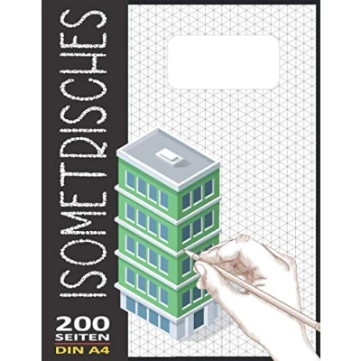 Abbildung von Isometriepapier A4 Isometrisches Zeichnen Isometrie 3D Zeichenblock Dreiecknetzpapier Notizbuch 200 Sleiten: Architektur Geschenk Zeichen Technik Isometrieblock N71