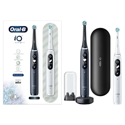 Abbildung von Braun iOM7D.2H2.2BD Oral B iO 7 Duo Pack Elektrinis Dantų ŠepetÄ—lis Baltas/Juodas Onyx