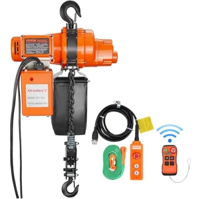 Abbildung von VEVOR Kettenzug Elektrisch Kranhebezeug 6m Seilzug 998kg kabellos/kabelgebunden