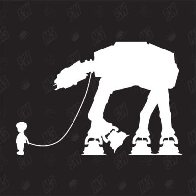 Abbildung von speedwerk motorwear Kleiner Junge mit Imperial Walker Star Wars Sticker