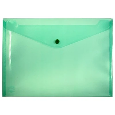 Abbildung von EXXO by HFP 91036 Dokumententasche mit Druckknopf A4 quer, 10 Stück, transparent grün