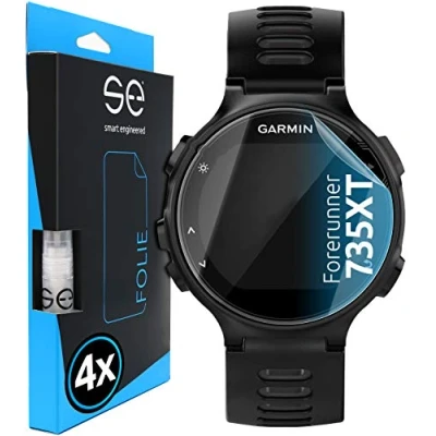 Abbildung von smart engineered [4 Stück] 3D Schutzfolien kompatibel mit Garmin Forerunner 735 XT, transparente HD Displayschutz Folie, Schutz vor Schmutz und Kratzern, kein Schutzglas