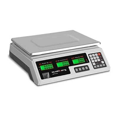 Abbildung von Steinberg Systems Kontrollwaage Tischwaage 40kg / 2g Digitalwaage (7 Speicherplätze, LCD Display, integrierter Akku)