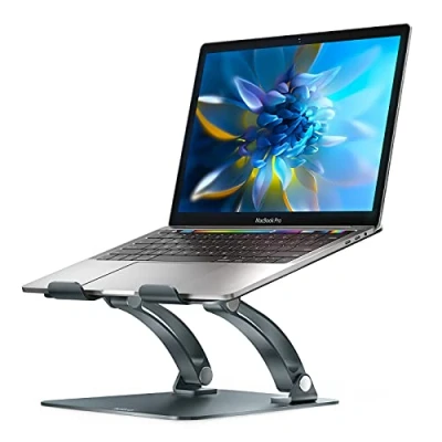 Abbildung von NULAXY Laptop Ständer, Einstellbar Notebook Ausblendbar laptopständer Kompatibel für alle 10 17 inches Notebooks: MacBook Pro/Air, Dell, HP, Samsung Grau