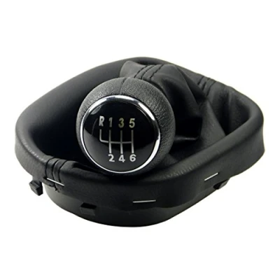 Abbildung von L &amp; P Car Design Schalthebel Schaltsack Schaltknauf für VW Touran 1T1 1T2 1T3 + Caddy 2K III (Set, 1 St., Schaltknauf, Schaltsack, Rahmen, Befestigungsschelle), Plug&amp;Play Montage