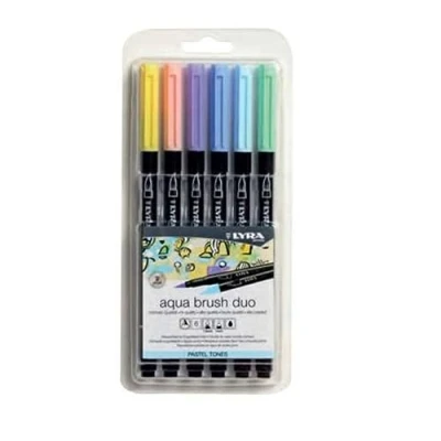 Abbildung von LYRA Aqua Brush Duo, 6 Pastellfarben im Set