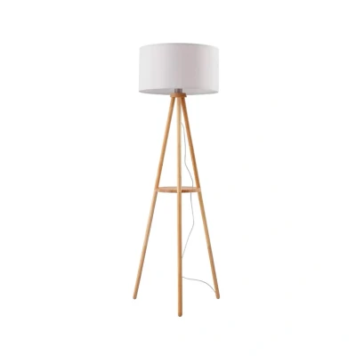 Abbildung von Lindby Stehleuchte Adamio, Ø 45,5 cm, weiß, Textil, Tripod