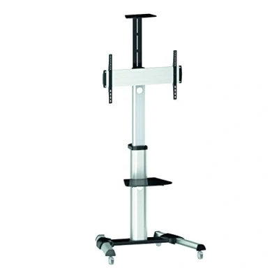 Abbildung von LogiLink BP0025 Profi TV Halterung / Ständer auf Rollen mit Höhenverstellung für 37 70 Zoll (LCD, LED, OLED, …), Farbe: Alu