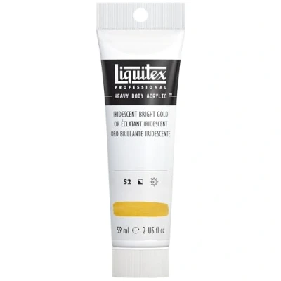 Abbildung von Liquitex 1045234 Professional Heavy Body Acrylfarbe in Künstlerqualität mit ausgezeichneter Lichtechtheit buttriger Konsistenz, 59ml Tube Irisierendes helles Gold
