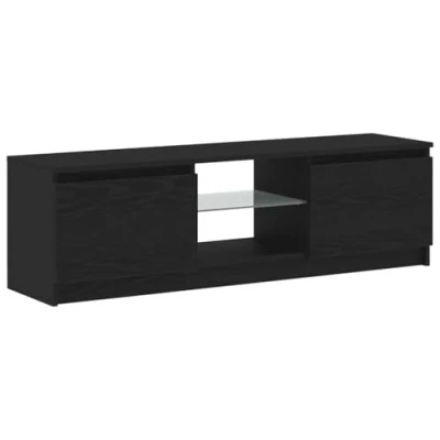 Abbildung von vidaXL TV Schrank mit LED Leuchten Schwarz Eichen Optik 120x30x36 cm
