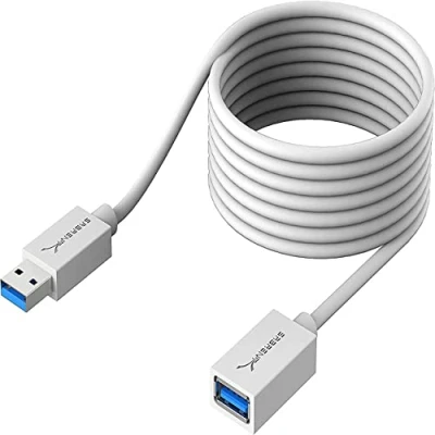 Abbildung von Sabrent USB Verlängerung 3.2x1 Kabel 3M, A Stecker auf Buchse, Verlängerungskabel 5Gbps Superschnelle für Stick, Tastatur, Drucker, Scanner, PS4, PS5, Hub, externe Festplatte (CB 301W)