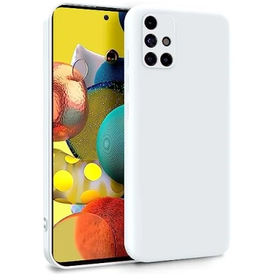 Abbildung von MyGadget Hülle für Samsung Galaxy A51 5G Zweilagige Handyhülle mit Kameraschutz Cover Innenfutter &amp; Silikon außen Weiß