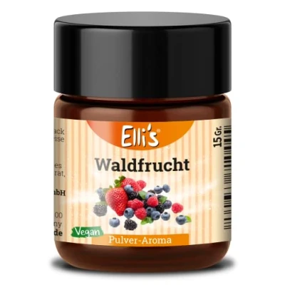 Abbildung von Ellis Aromen Waldfrucht PULVER Lebensmittelaroma Vegan und kalorienarm für Lebensmittel Getränke, wie zum Backen Kochen 10 g