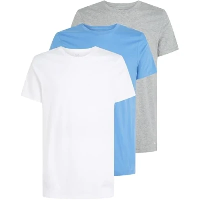 Abbildung von Calvin Klein Underwear 3 PACK T Shirts 100% Cotton TEES Nachtwäsche Shirt, Herren, Größe: XXL, White/grey heather/glacier