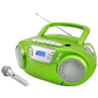 Abbildung von Soundmaster SCD5800GR CD Player Kassettenrekorder tragbar LED USB Mikrofon Karaoke Radiorecorder