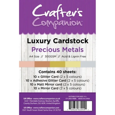 Abbildung von Crafter&#039;s Companion Luxury Cardstock Precious Metals A4