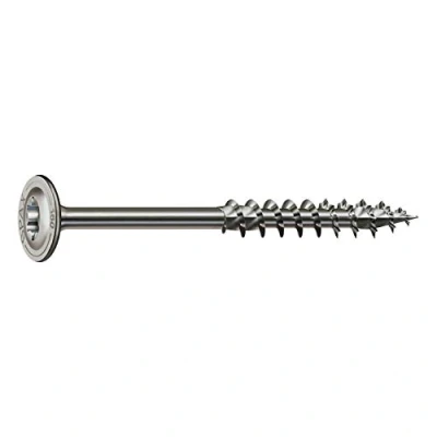 Abbildung von SPAX 257000601005 Für den Holzbau, Tellerkopf, T STAR plus, 4CUT, Teilgewinde, Edelstahl rostfrei A2, 1.4567, (6,0 x 100 mm, Stück)
