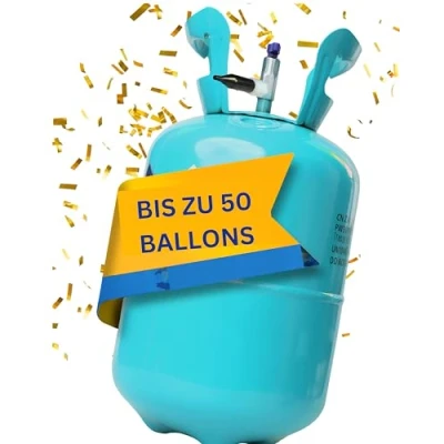 Abbildung von Ballongas [für 50 Luftballons] Helium Balloon Gas für bis zu [50 Gasflasche XXL inkl. STAHLMANN ® Informationsblatt