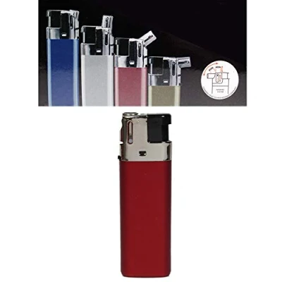 Abbildung von Feuerzeug Modell Sidekick Metallic Color als Normal oder Pfeifenfeuerzeug 3 Fach verstellbar 0, 45, und 90 Grad (Tiefrot 1 Feuerzeug)
