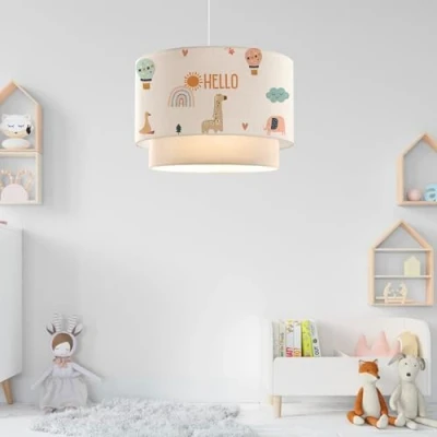 Abbildung von lux.pro Pendelleuchte, ohne Leuchtmittel, »Lurgan« Hängeleuchte 1 x E27 mit Giraffen Motiv