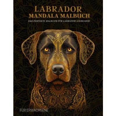 Abbildung von Labrador Mandala Malbuch für Erwachsene: Entspannende Muster, Mandalas und Blumen Therapie Meditation Männer Frauen
