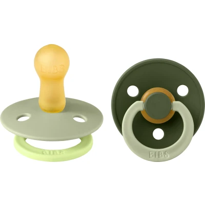 Abbildung von BIBS Studio Colour Fusion Schnuller 2er Pack Größe 2, Sage Hunter Green mix