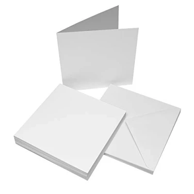 Abbildung von Craft UK 863 8 x Zoll Karte und Umschlag Packung mit 25 Weiß