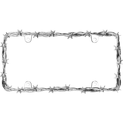 Abbildung von Cruiser Accessories 22230 Stacheldraht II Kennzeichenrahmen Chrom 1 Rahmen